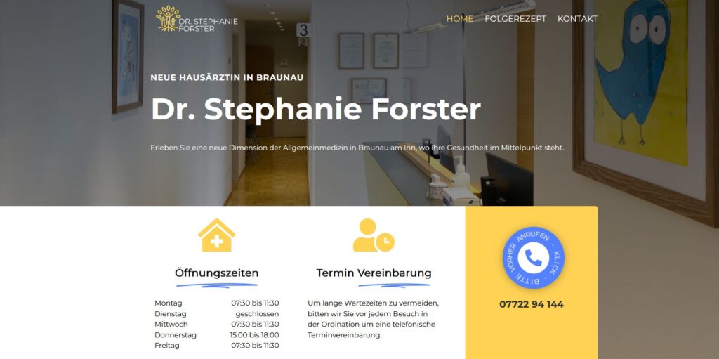 Dr. Stephanie Forster Hausärztin Dr. Stephanie Forster